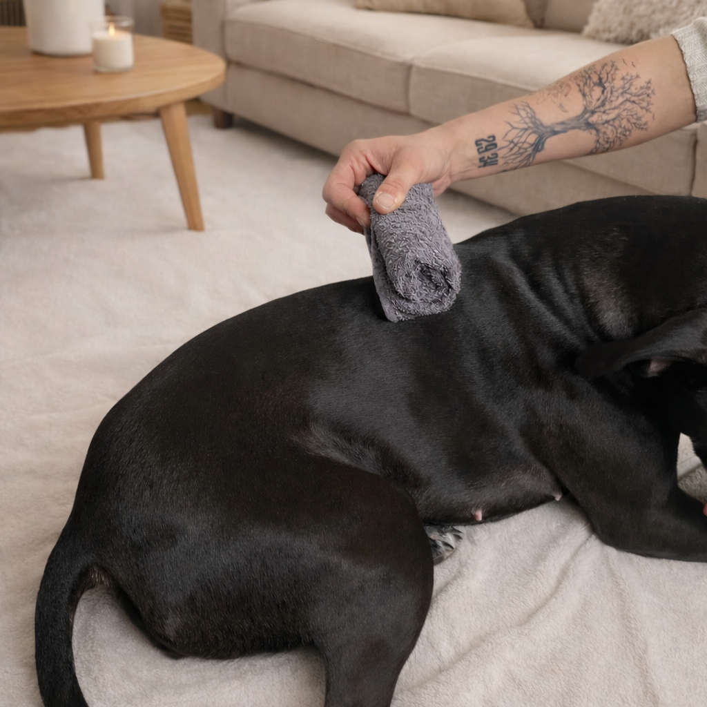 Thermotherapie Lübeck Tierphysiotherapie Thermotherapie durch heiße Rolle am Hund