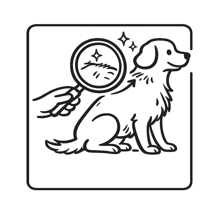 Adspektion Tierphysiotherapie Glücklicher Hund wird untersucht